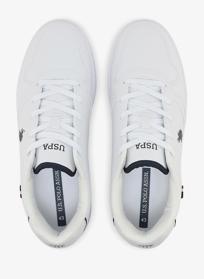 U.S. Polo Assn. Men's White Stylish Low-Top Casual Sneakers - Durable Lace-Up Design with Comfort Cushioned Sole for Everyday Active Wear - Image 5